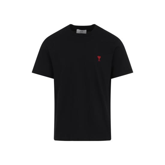 26FW 아미 스몰 하트 로고 티셔츠 BFUTS035 724 001 BLACK - AMI