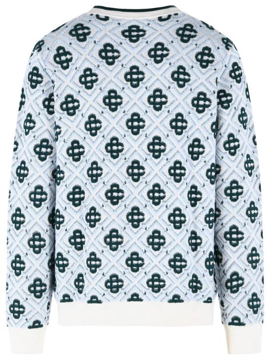 26FW 카사블랑카 스웨터 M PF26 KW 1392 01MERINO CC MONOGRAM Multicolor - CASABLANCA
