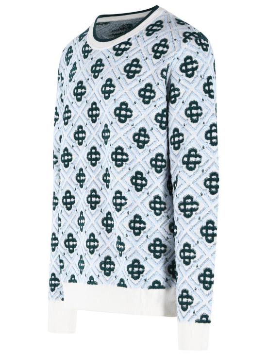 26FW 카사블랑카 스웨터 M PF26 KW 1392 01MERINO CC MONOGRAM Multicolor - CASABLANCA
