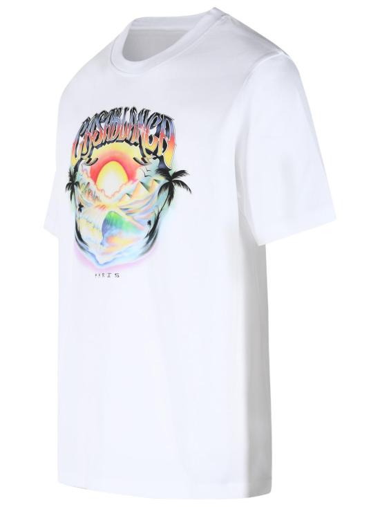 26FW 카사블랑카 반팔 티셔츠 M PF26 JTS 001 07WHITE JERSEY CASA AIRSPRAY White - CASABLANCA
