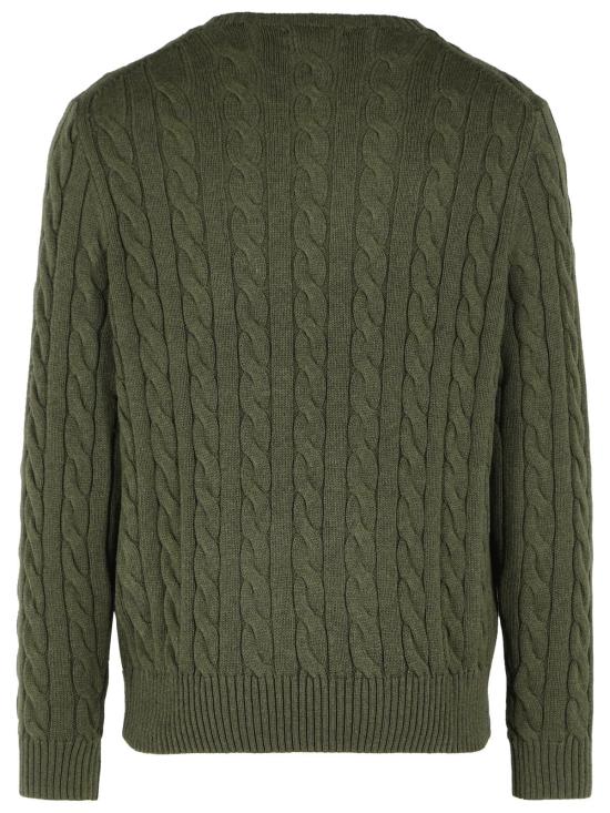26SS 폴로 랄프로렌 로고 자수 케이블 니트 스웨터 710775885542 Green - POLO RALPH LAUREN
