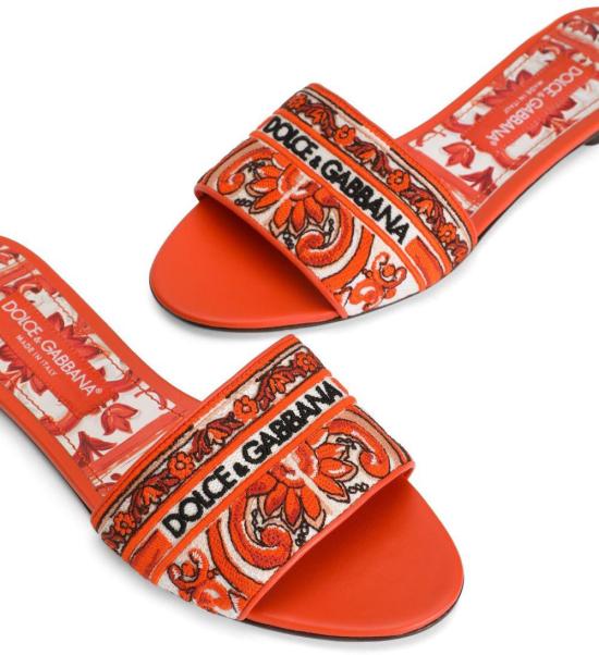 26FW 돌체앤가바나 뮬/슬리퍼 CQ0571AV8048W801 ORANGE - DOLCE & GABBANA