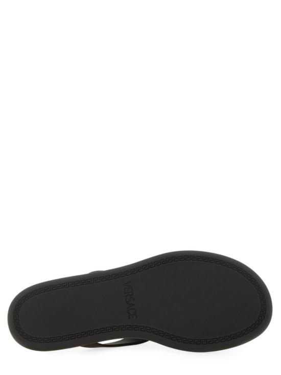  베르사체 알리아 러버 플랫 샌들 1016248 1A109831B00V Black - VERSACE