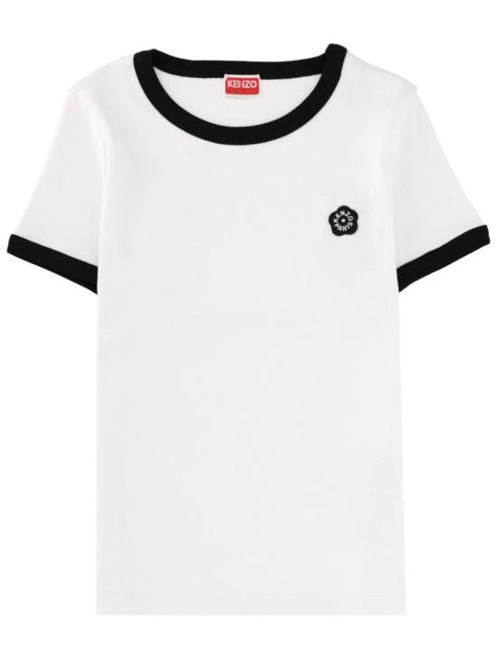 26SS 겐조 보케 플라워 2.0 엠브로이더드 티셔츠 FG52TS2174SJ 01 White