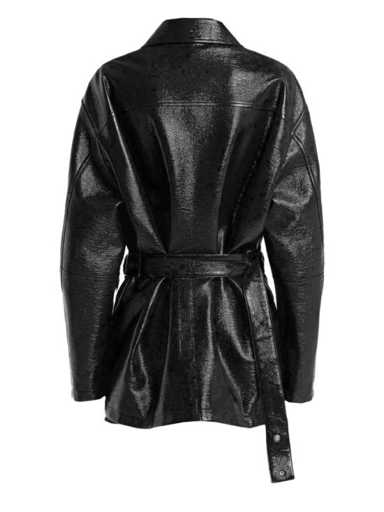 25FW 쿠레쥬 가죽 자켓 425CBL322V Y00149999 Black - COURREGES