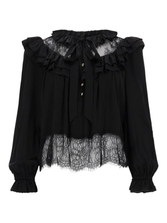 26SS 셀프 포트레이트 블라우스 RS26 192T B BLACK Black