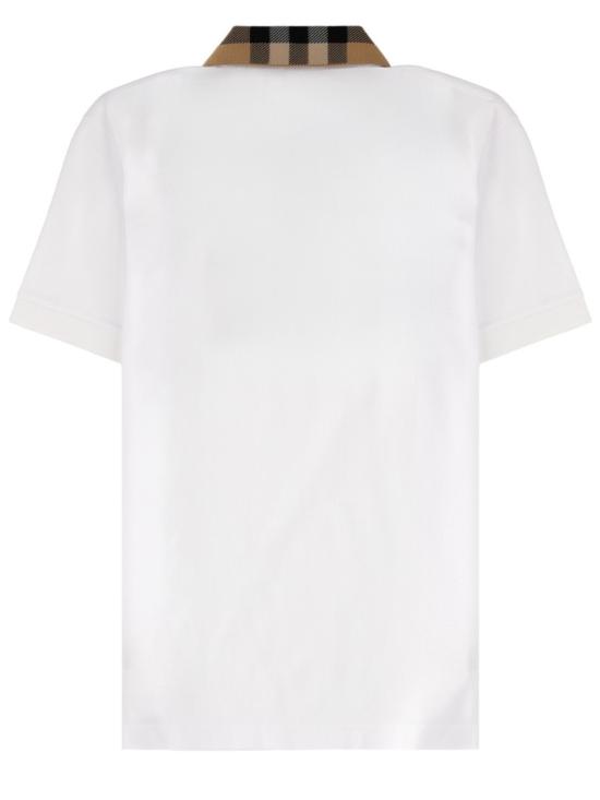 버버리 코튼 폴로 셔츠 8071621 A1464 White - BURBERRY