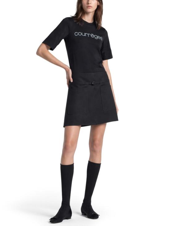 26SS 쿠레쥬 반팔 티셔츠 226JTS168 JS02339999 Black - COURREGES