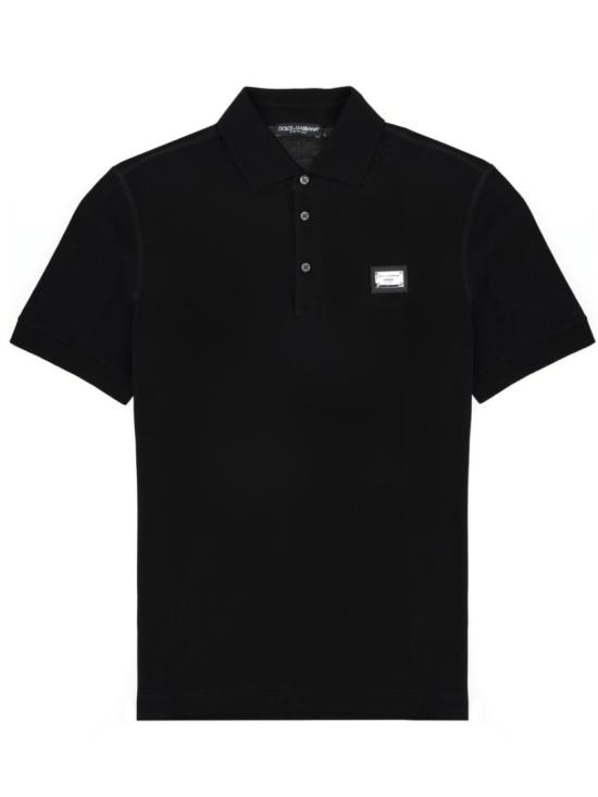 26SS 돌체앤가바나 로고 코튼 피케 폴로 셔츠 G8PL4T G7P1DN0000 Black