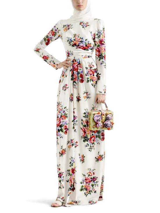 26SS 돌체앤가바나 롱 원피스 F610LT FSA8PHA5ZO White - DOLCE & GABBANA