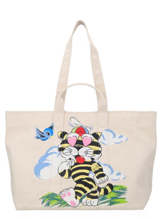 26SS 겐조 Cartoon 라지 캔버스 토트백 FG58SA911F39 03 Neutrals