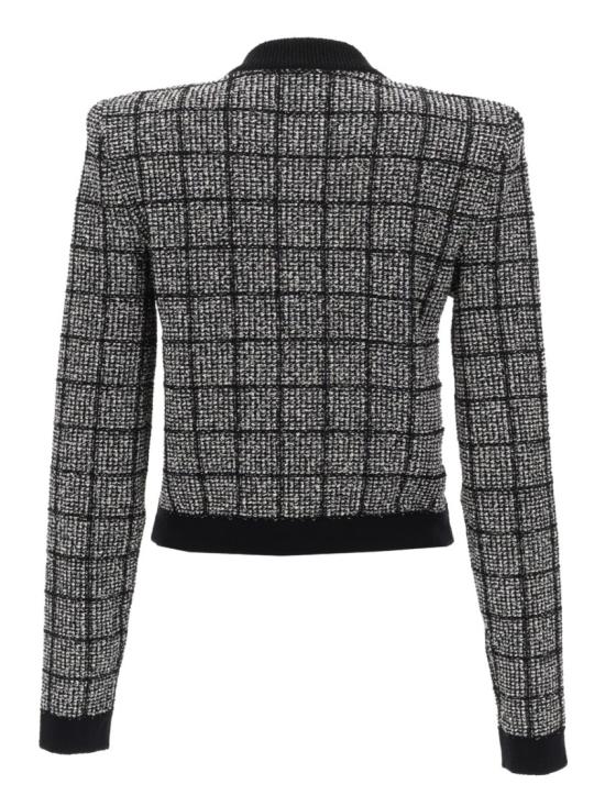 26SS 발망 라이트 트위드 가디건 GF1KL000KJ48 EER Grey - BALMAIN
