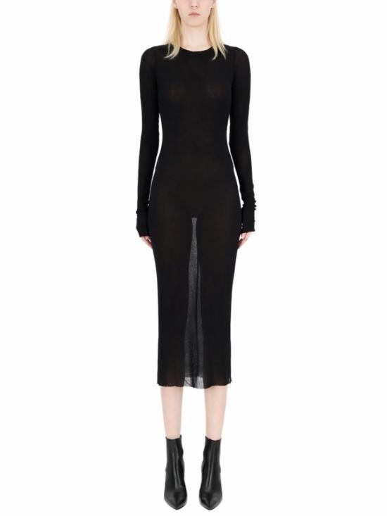 26SS 릭 오웬스 롱 원피스 RP01F6546 RC09 Black - RICK OWENS
