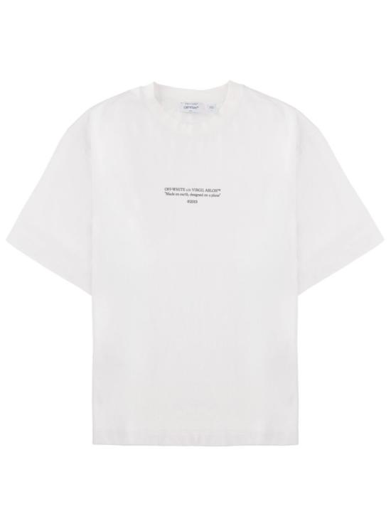 26SS 오프화이트 반팔 티셔츠 44MAA120 S26J007100 White