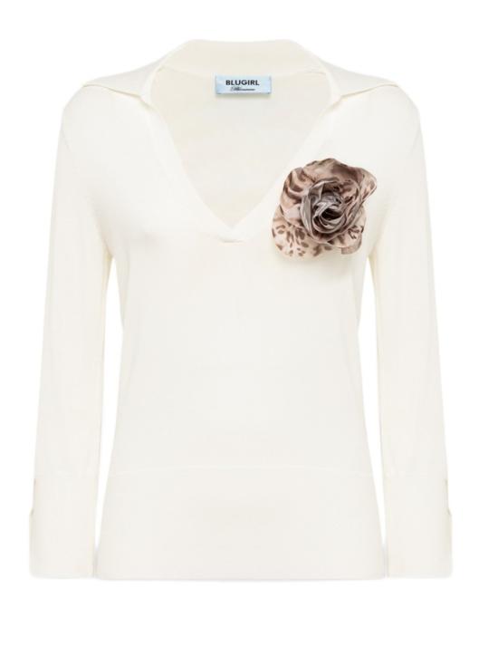 26SS 블루걸 니트웨어 RA6147MA07S14300 White