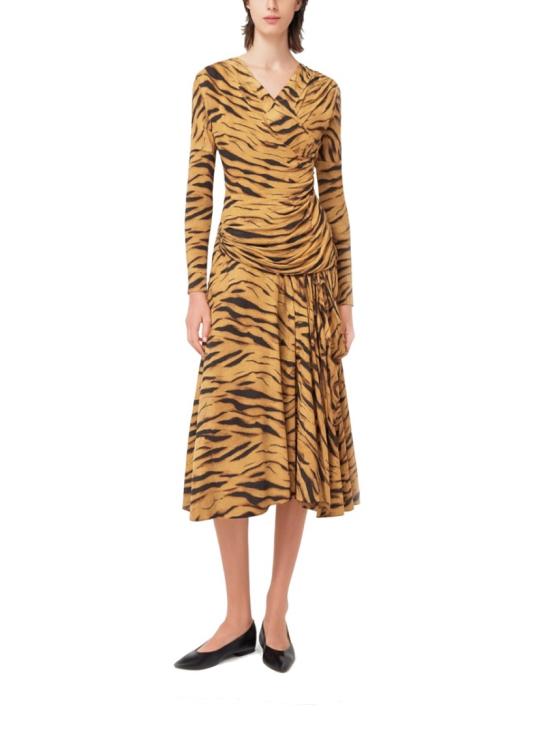 25FW 가니 롱 원피스 T4381 894 Brown - GANNI