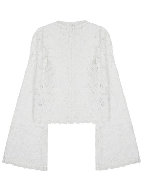  셀프 포트레이트 긴팔 티셔츠 SS26 007T W WHITE White - SELF PORTRAIT