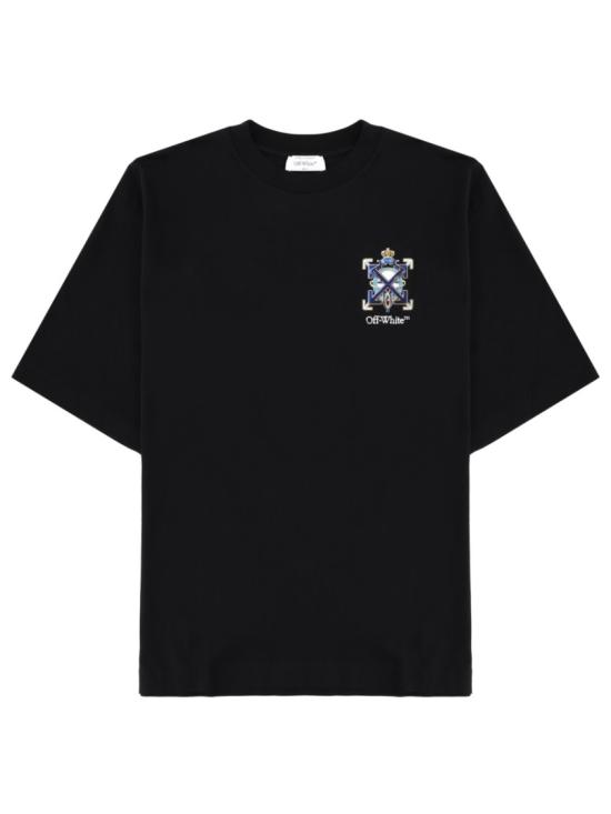 26SS 오프화이트 반팔 티셔츠 44MAA120 S26J003001 Black