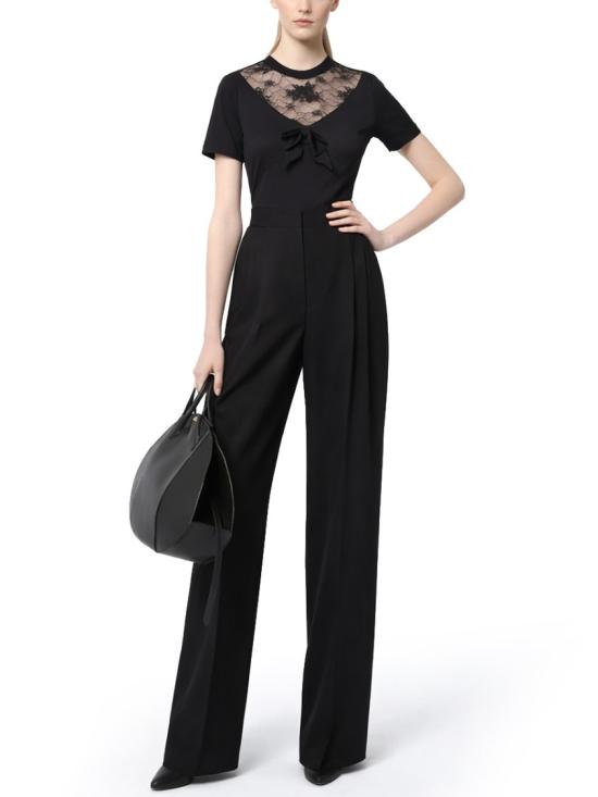 26SS 니나리찌 탑 26PJTO027CO1115 U9000 Black - NINA RICCI