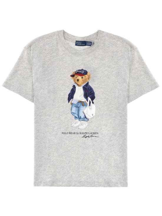 26SS 폴로 랄프로렌 폴로 베어 코튼 티셔츠 211A96261 001LIGHTSMOKEHEATHER White