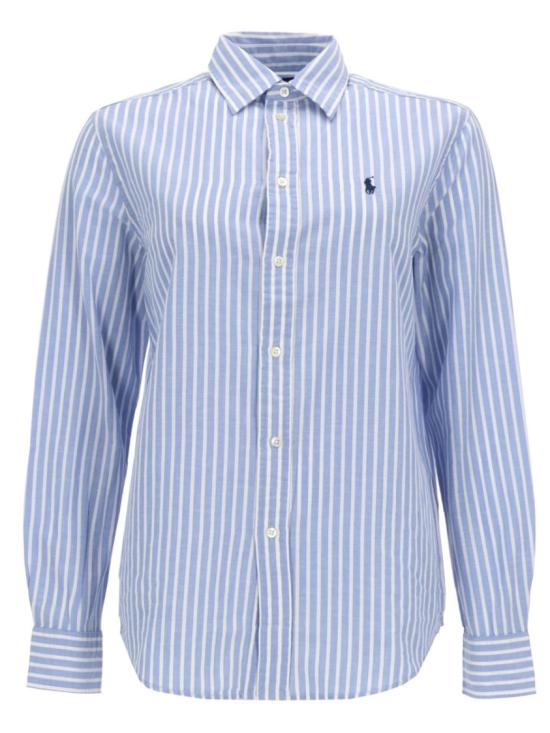 26SS 폴로 랄프로렌 탑 211971514 503DRESSSHIRTBLUE WHITE Blue