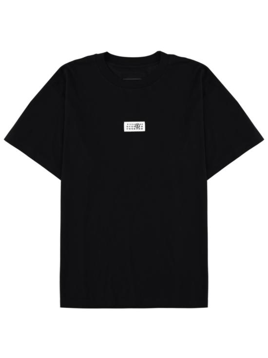26SS MM6 메종마르지엘라 Numeric 코튼 티셔츠 SH0GC0032 M20170900 Black