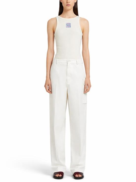26SS 마르니 스트레이트 팬츠 PAMA0637A1 UTC56700W01 White - MARNI