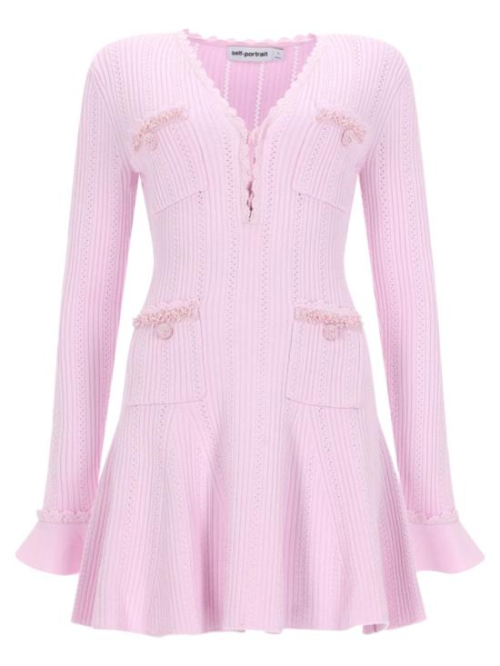 26SS 셀프 포트레이트 숏 원피스 RS26 163S P PINK Purple