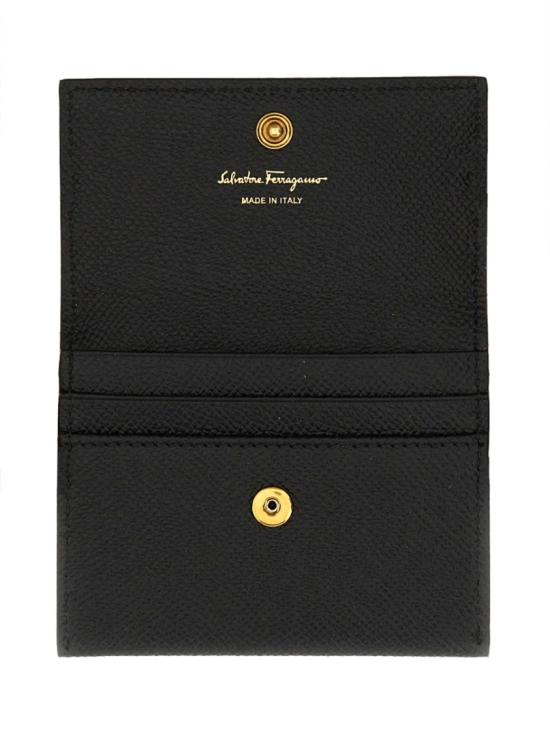  살바토레 페라가모 간치니 플랩 카드 홀더 779901 220861001 Black - SALVATORE FERRAGAMO