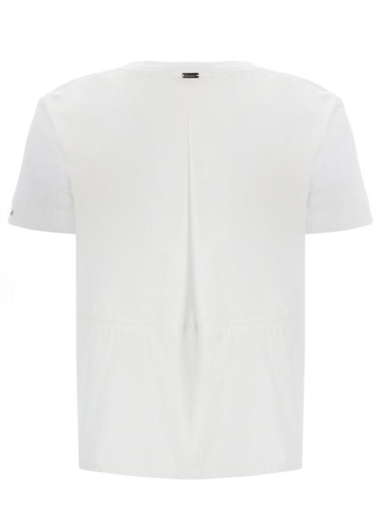 26SS 에르노 시크 코튼 저지 & 뉴 테크노 태피터 티셔츠 JG000224D 520061000 White - HERNO