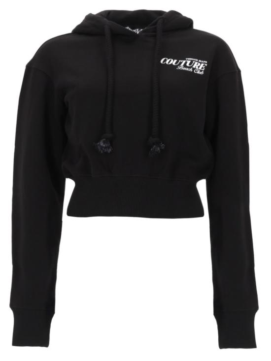 26SS 베르사체 후드 티셔츠 80HAIT05 CF01T899 Black