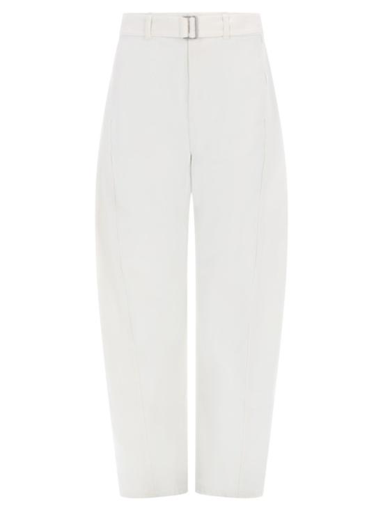 26SS 르메르 트위스트 벨티드 팬츠 PA326 LD1070WH086 White