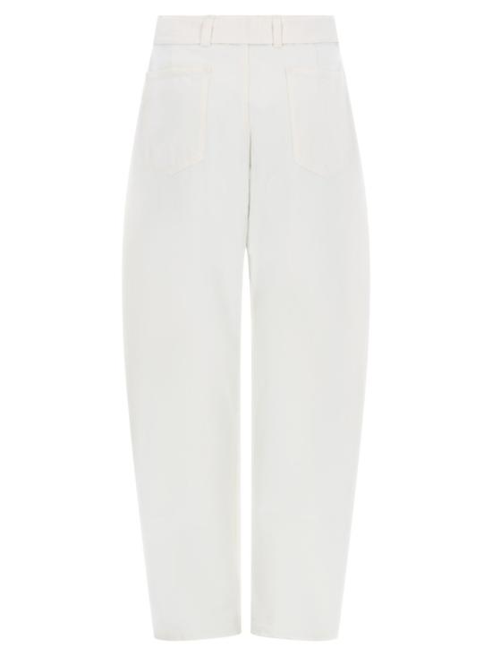 26SS 르메르 트위스트 벨티드 팬츠 PA326 LD1070WH086 White - LEMAIRE
