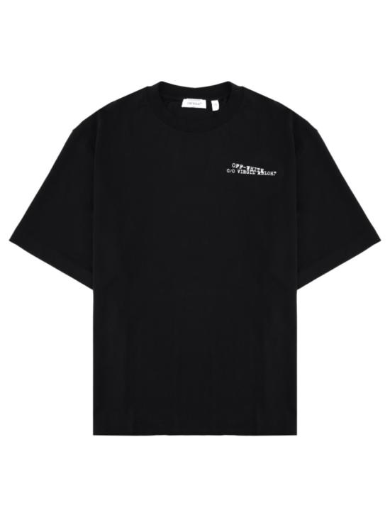 26SS 오프화이트 반팔 티셔츠 44MAA120 S26J00K001 Black