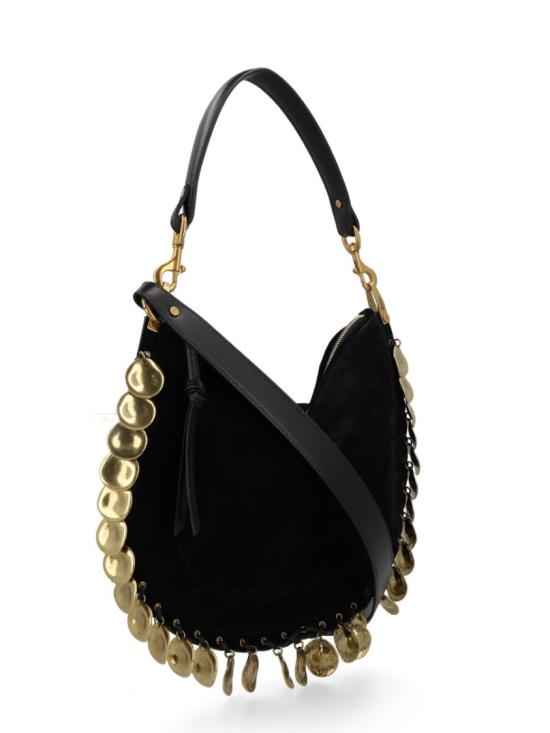  이자벨마랑 오스칸 스웨이드 카프스킨 메달리온 숄더백 BF0066FH D2C16M01BK Black - ISABEL MARANT