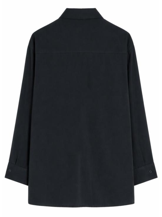 26SS 르메르 롱 셔츠 타이 드라이 실크 SH1282 LF1308BK999 Black - LEMAIRE