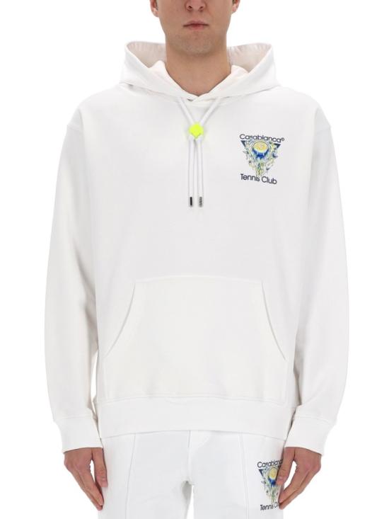 26SS 카사블랑카 후드 티셔츠 M SP26 JTP 292 01TENNISCLUBICON White - CASABLANCA