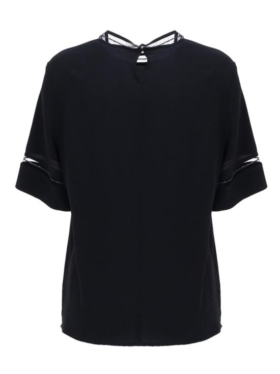26SS 파비아나 필리피 크레이프 드 신 블라우스 탑 TPD266F289 L7755146 Black - FABIANA FILIPPI