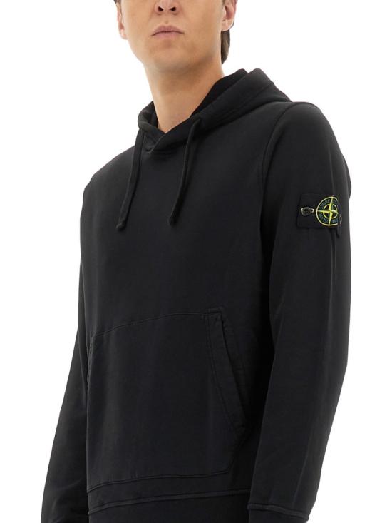  스톤 아일랜드 후드 티셔츠 6100062 S0051V0029 Black - STONE ISLAND