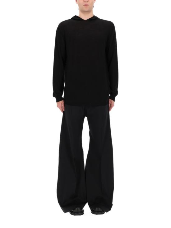 26SS 릭 오웬스 후드 티셔츠 RU01F2623 M09 Black - RICK OWENS