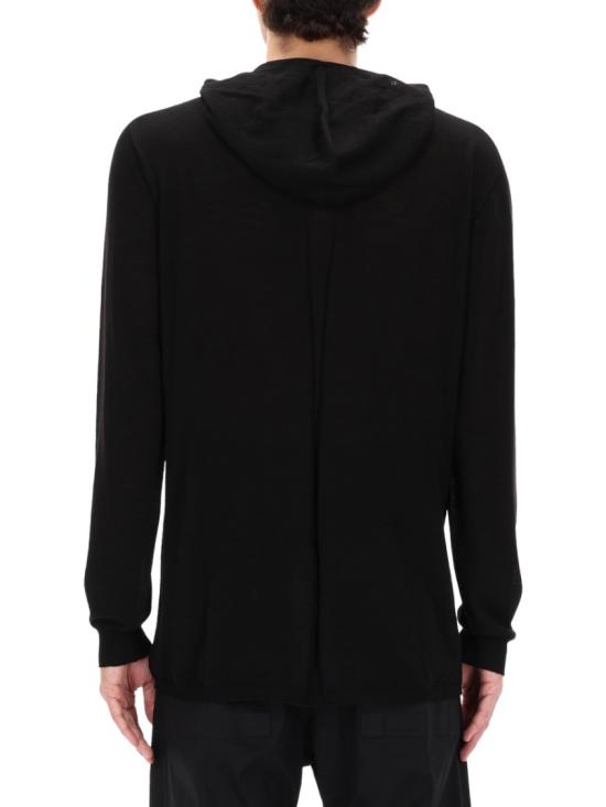 26SS 릭 오웬스 후드 티셔츠 RU01F2623 M09 Black - RICK OWENS