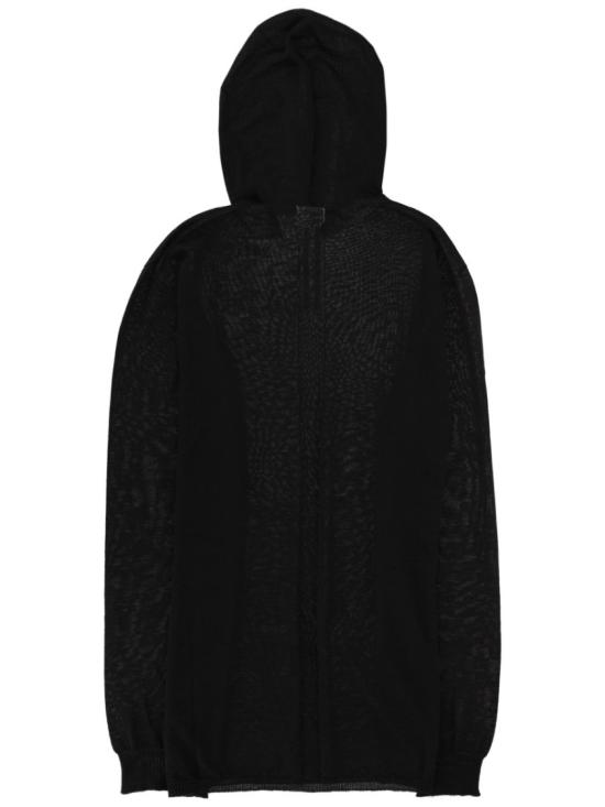 26SS 릭 오웬스 후드 티셔츠 RU01F2623 M09 Black - RICK OWENS