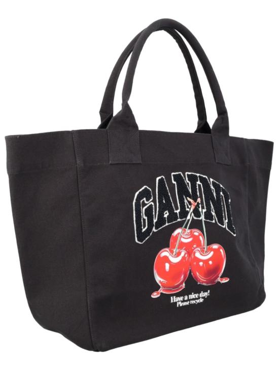 26SS 가니 미디엄 토트백 B2110038 252 Black - GANNI