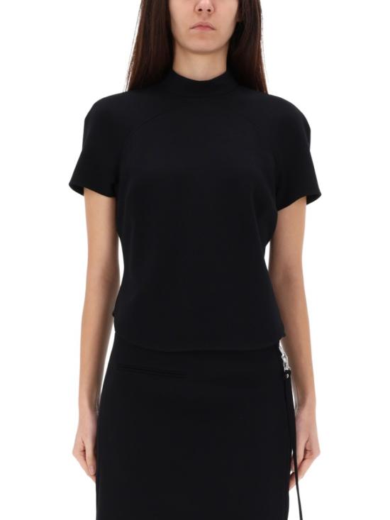 25FW 쿠레쥬 반팔 티셔츠 325CTO427W O01439999 Black - COURREGES