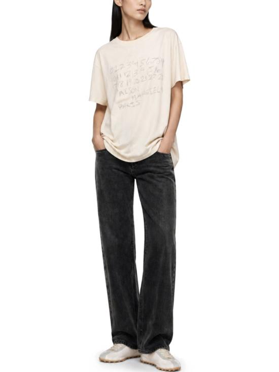 26SS 마르지엘라 뉴메리컬 코튼 티셔츠 S51GC0544 S24575119 Neutrals - MAISON MARGIELA