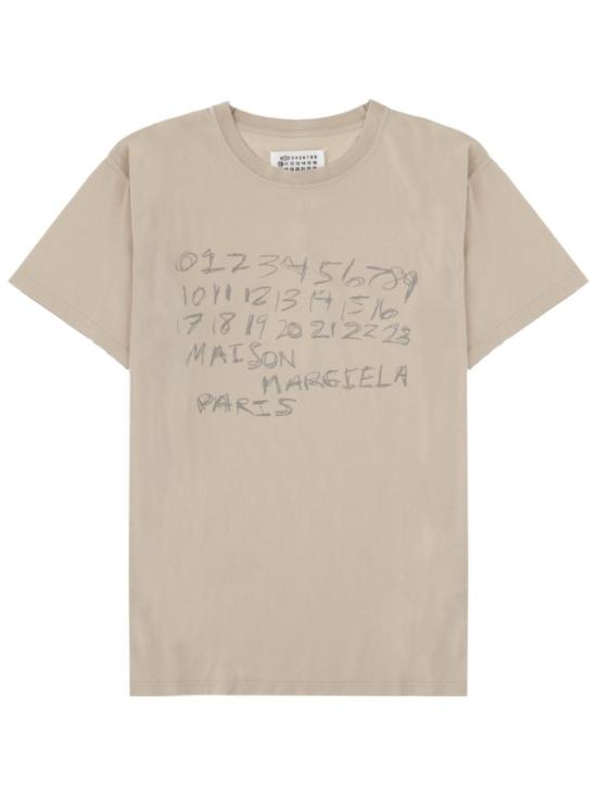 26SS 마르지엘라 뉴메리컬 코튼 티셔츠 S51GC0544 S24575119 Neutrals