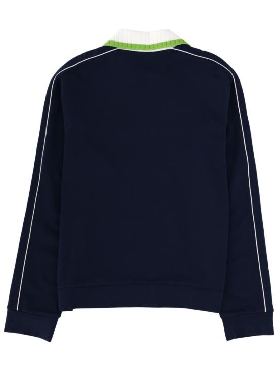 26SS 카사블랑카 폴로 티셔츠 M SP26 JTP 391 01NAVY Black - CASABLANCA
