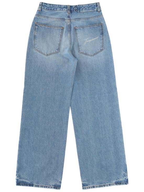  자크뮈스 오버사이즈 와이드 데님 팬츠 팬츠 PAW00036AD0 003833C Blue - JACQUEMUS