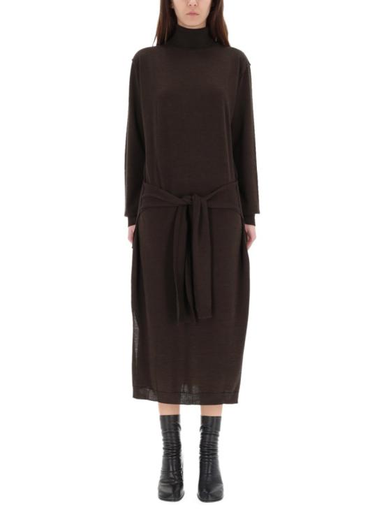 25FW 르메르 메리노 블렌드 트롱프뢰유 드레스 DR1082 LK087BR397 Black