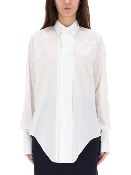 25FW 마르지엘라 커브 헴 셔츠 S29DT0006 M35308100 White